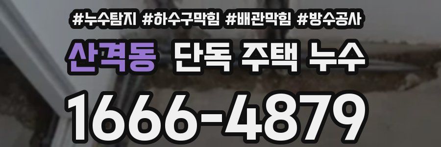 산격동 단독 주택 누수