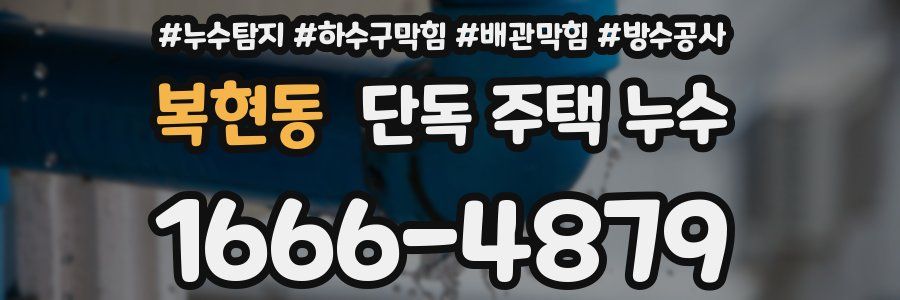 복현동 단독 주택 누수