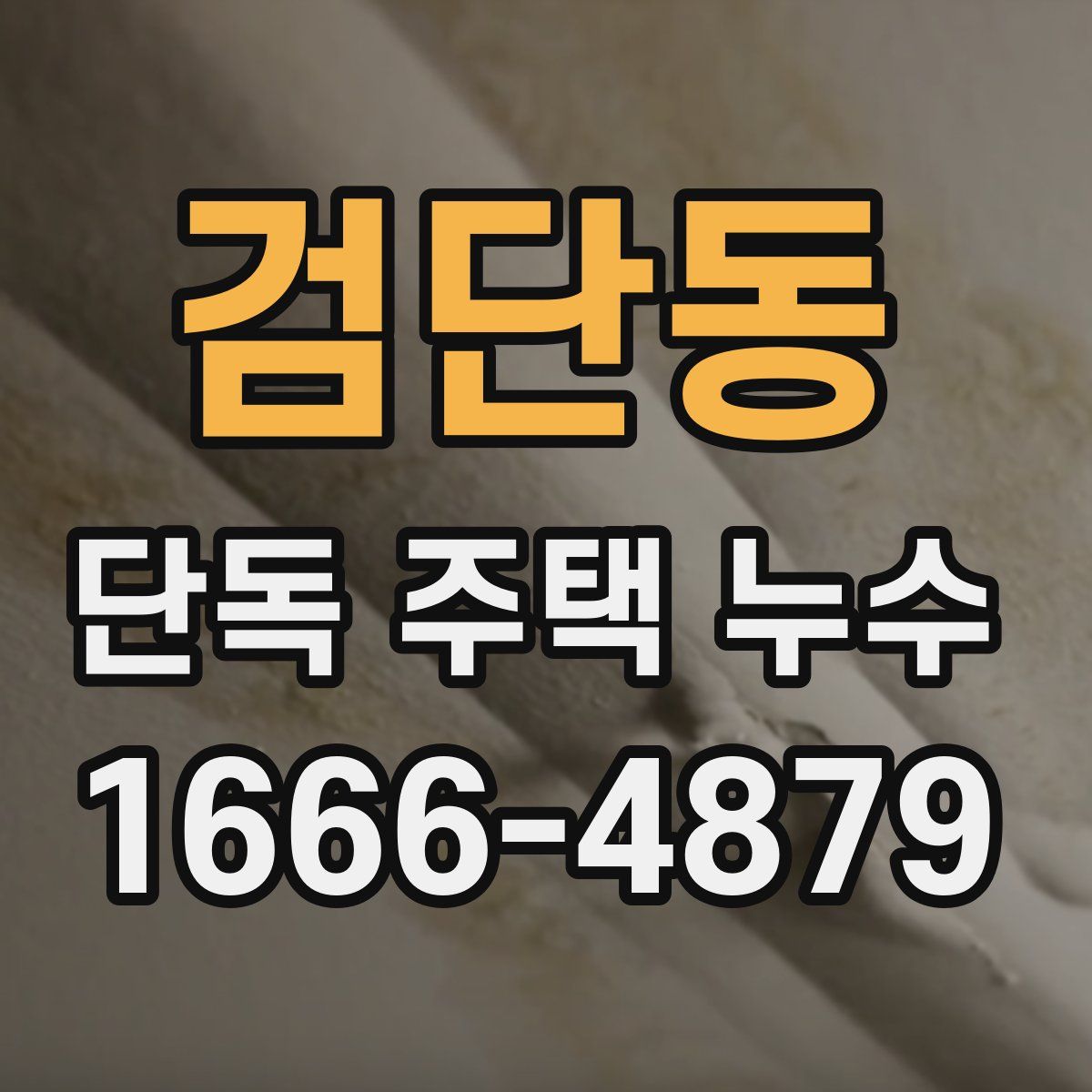 검단동 단독 주택 누수