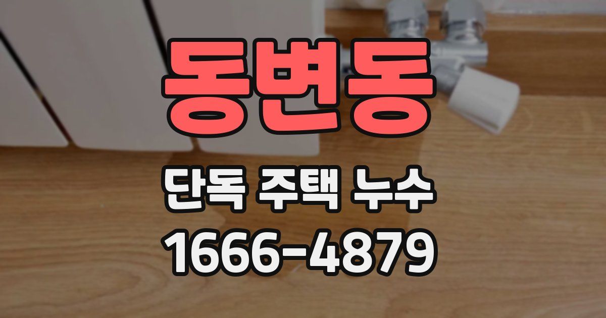 동변동 단독 주택 누수
