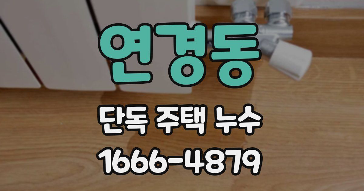 연경동 단독 주택 누수