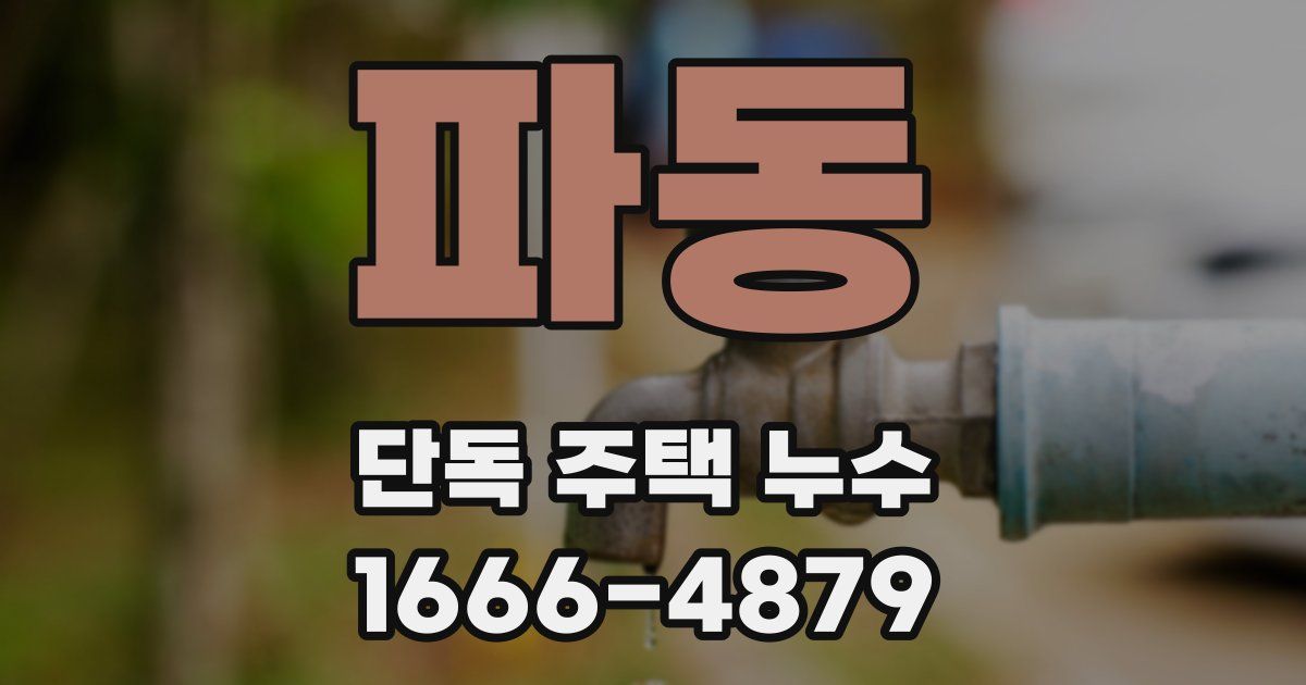 파동 단독 주택 누수