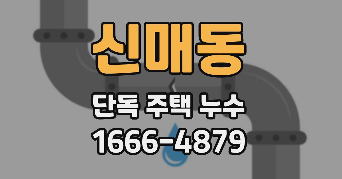 신매동 단독 주택 누수