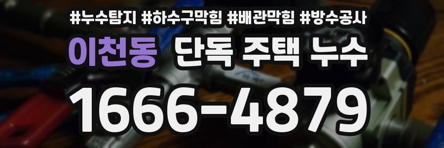 이천동 단독 주택 누수