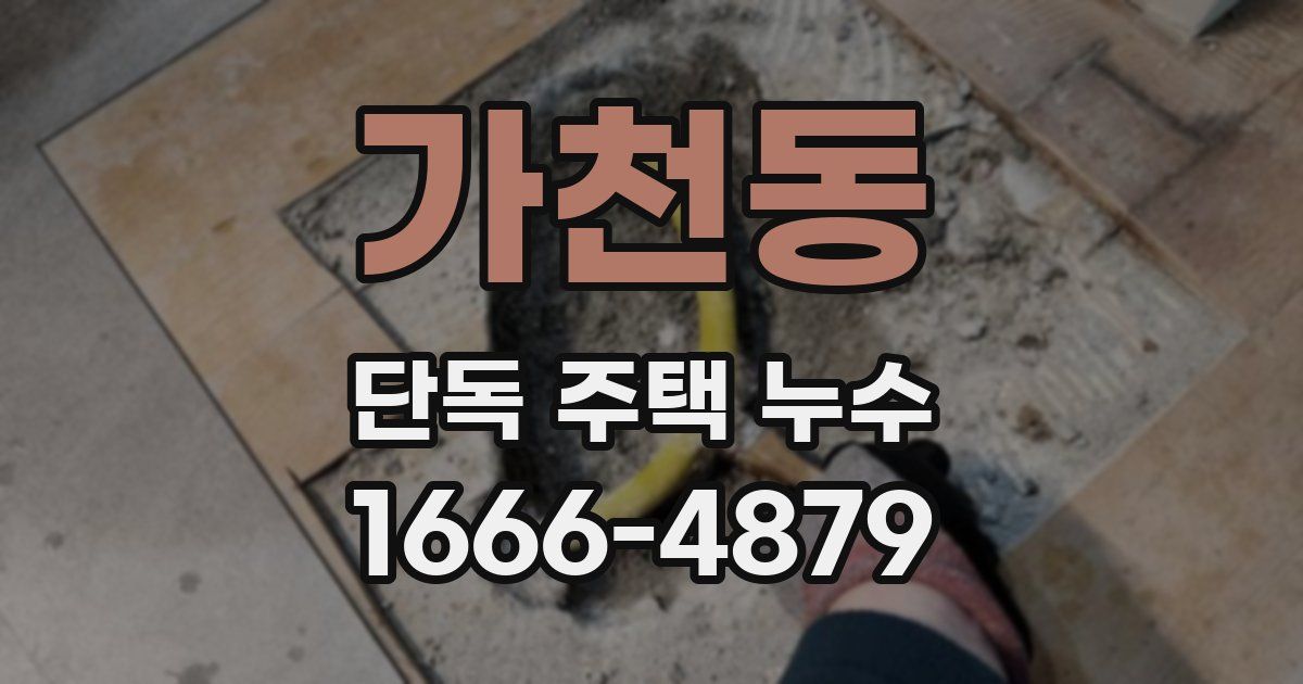 가천동 단독 주택 누수