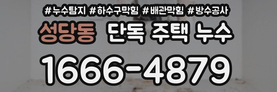 성당동 단독 주택 누수