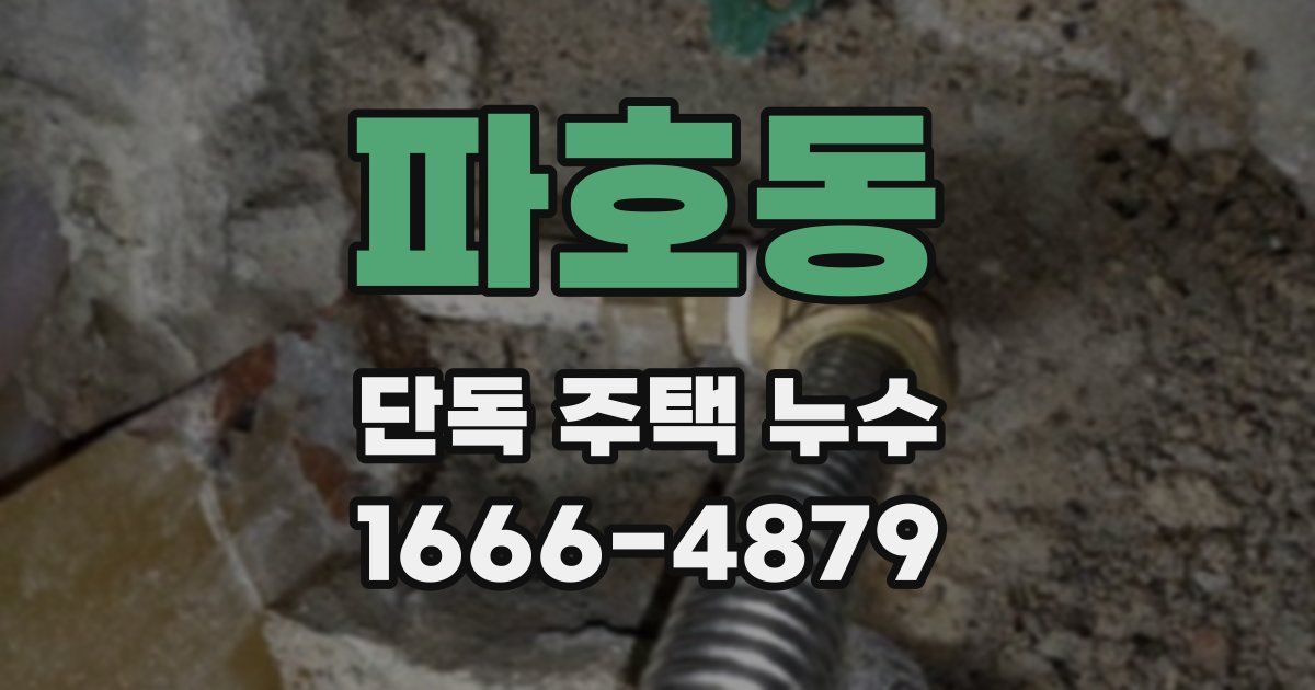 파호동 단독 주택 누수