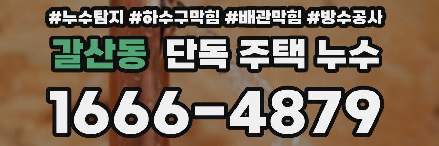 갈산동 단독 주택 누수