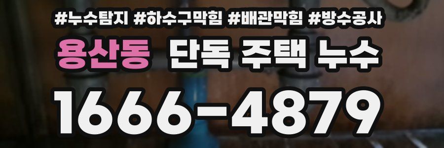 용산동 단독 주택 누수