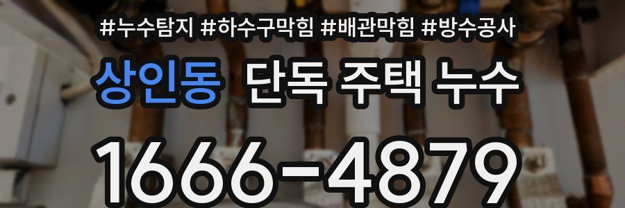 상인동 단독 주택 누수