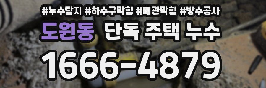 도원동 단독 주택 누수