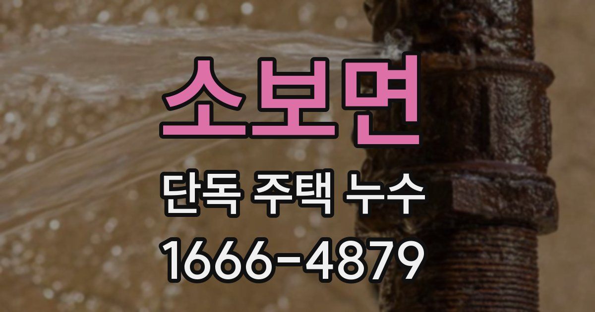 소보면 단독 주택 누수