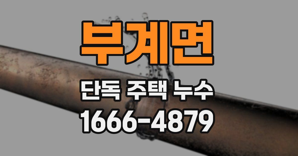 부계면 단독 주택 누수