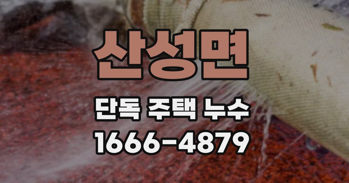 산성면 단독 주택 누수