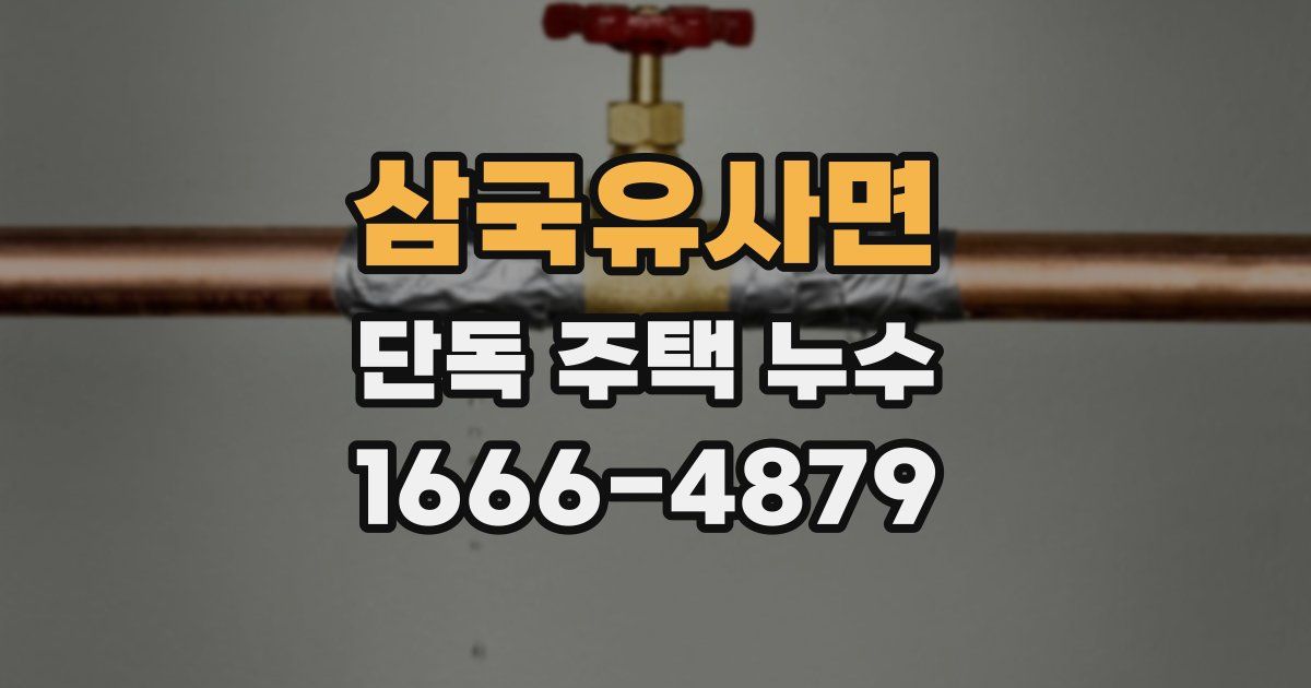 삼국유사면 단독 주택 누수