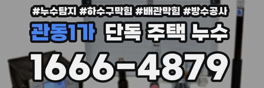 관동1가 단독 주택 누수