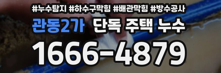 관동2가 단독 주택 누수