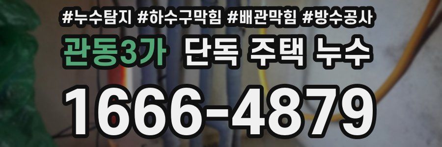 관동3가 단독 주택 누수