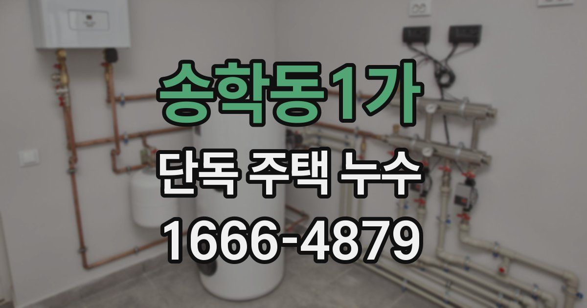 송학동1가 단독 주택 누수