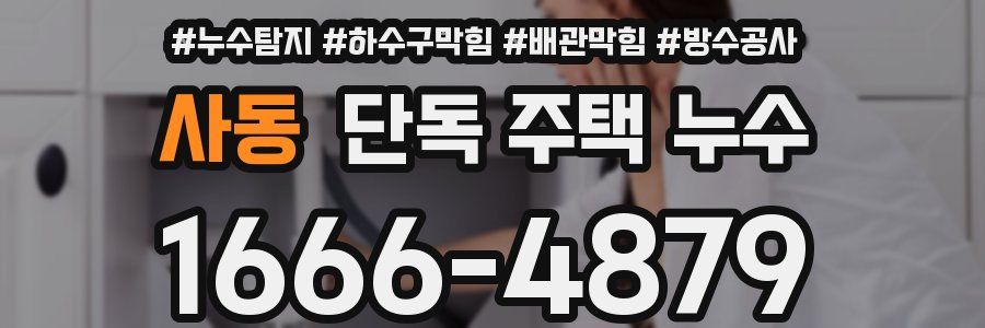 사동 단독 주택 누수