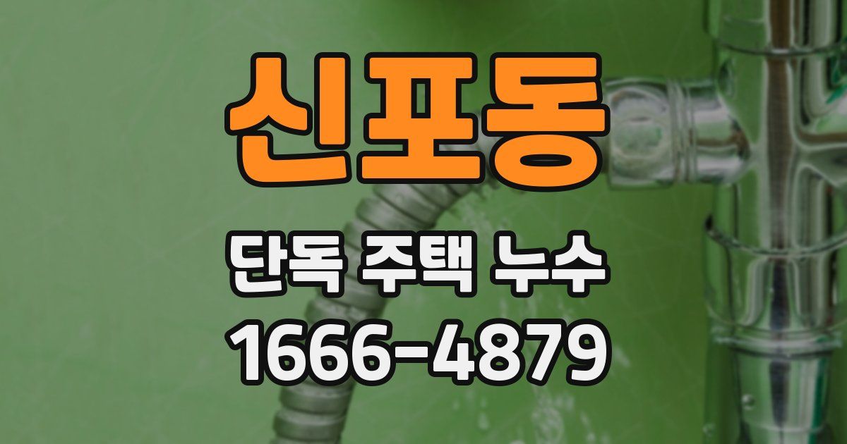 신포동 단독 주택 누수