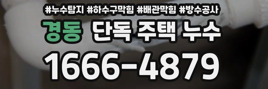 경동 단독 주택 누수