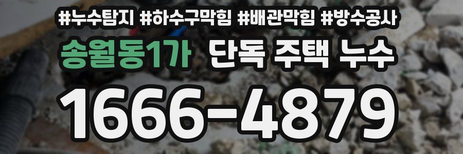 송월동1가 단독 주택 누수