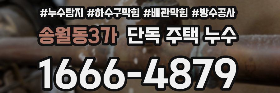 송월동3가 단독 주택 누수