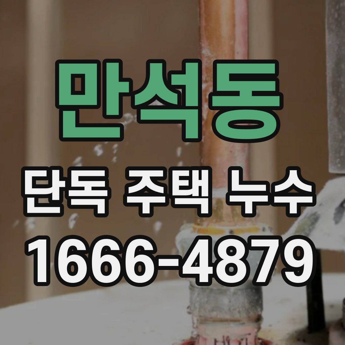 만석동 단독 주택 누수