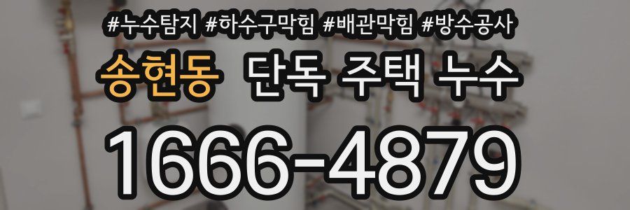 송현동 단독 주택 누수