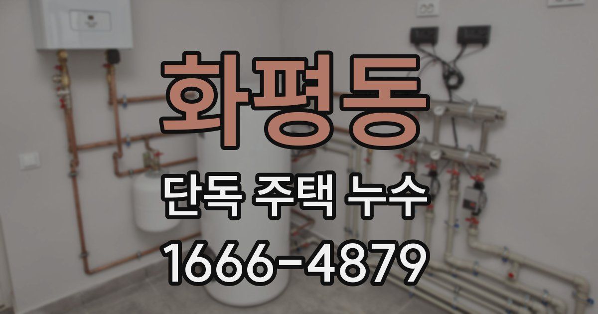 화평동 단독 주택 누수