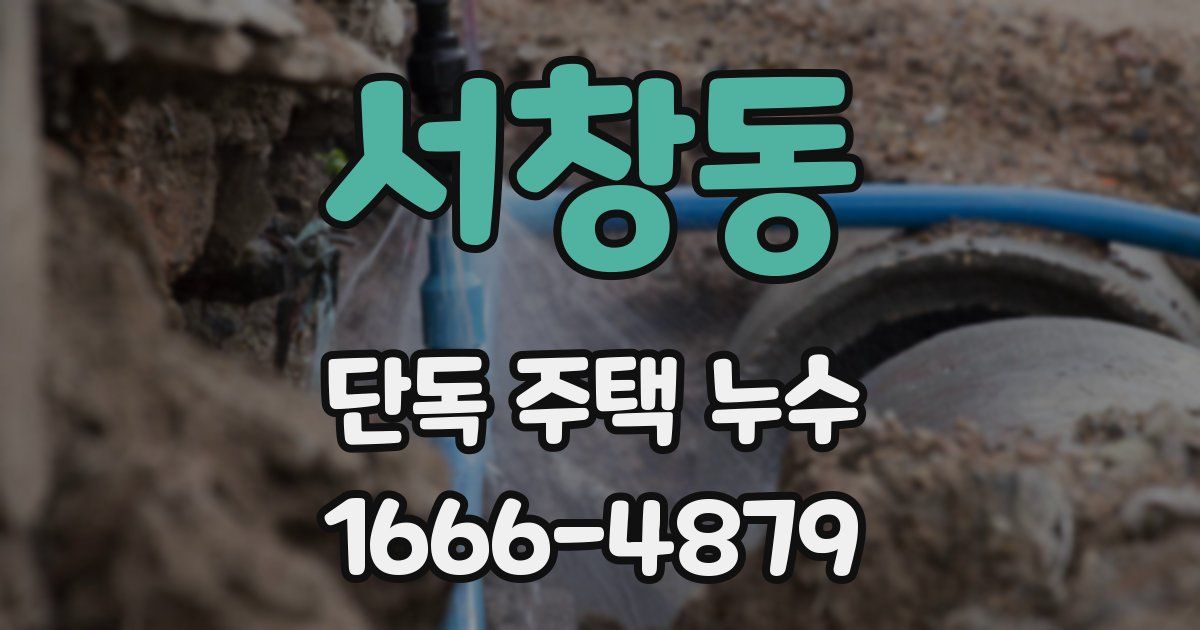 서창동 단독 주택 누수