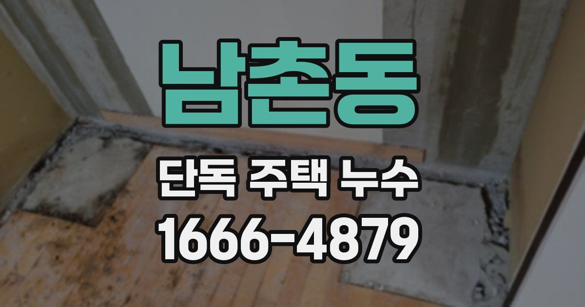 남촌동 단독 주택 누수