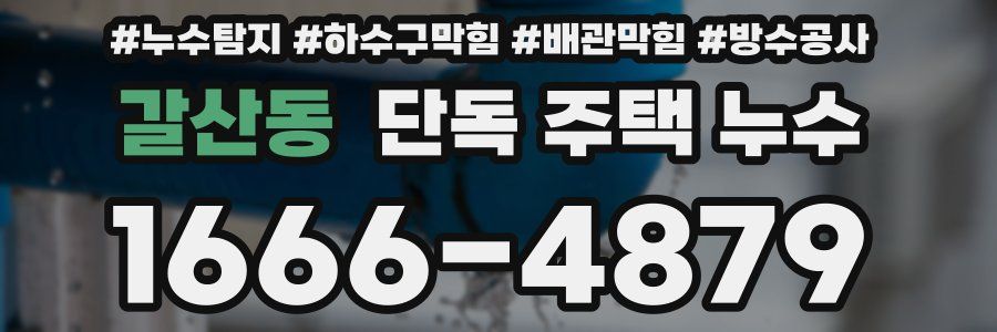 갈산동 단독 주택 누수