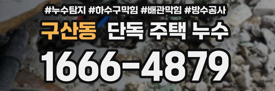 구산동 단독 주택 누수