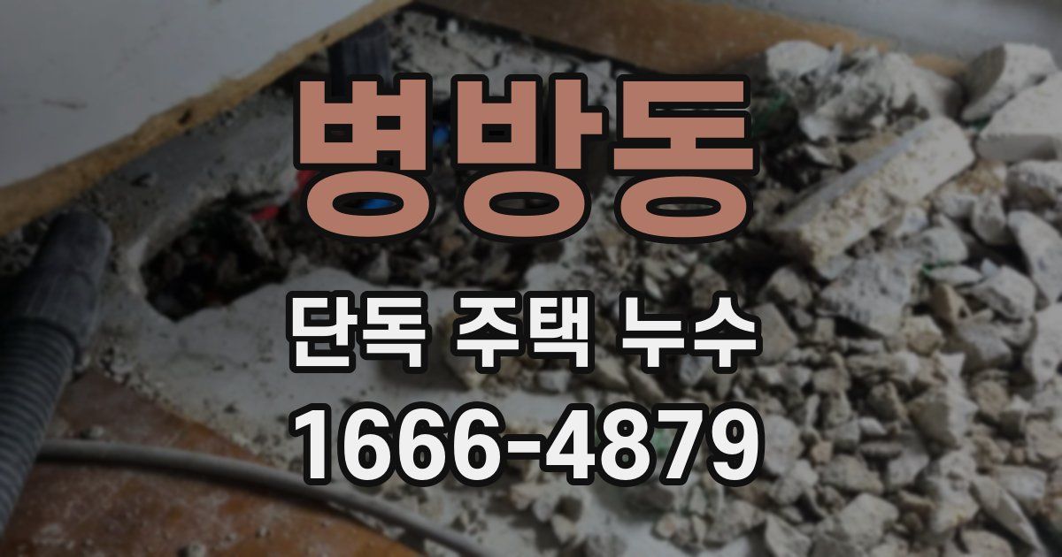 병방동 단독 주택 누수