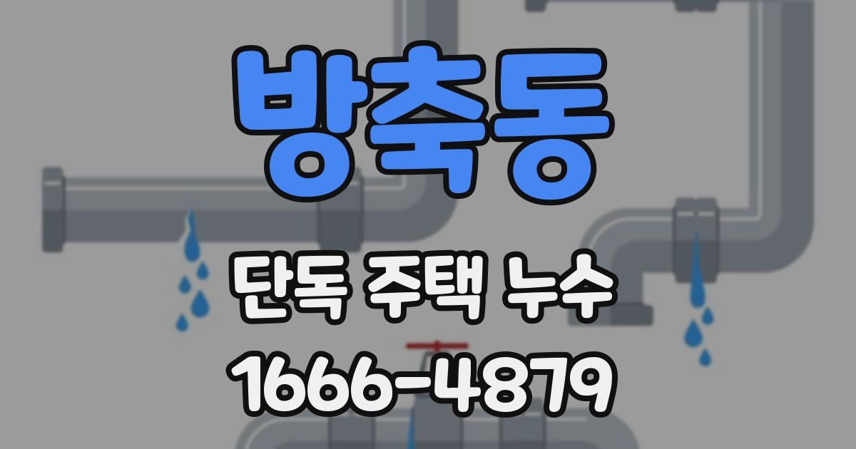 방축동 단독 주택 누수