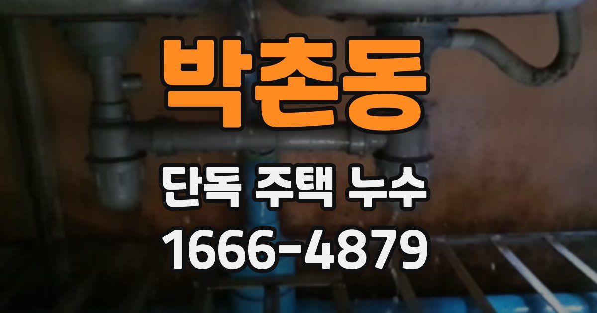 박촌동 단독 주택 누수