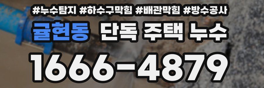 귤현동 단독 주택 누수