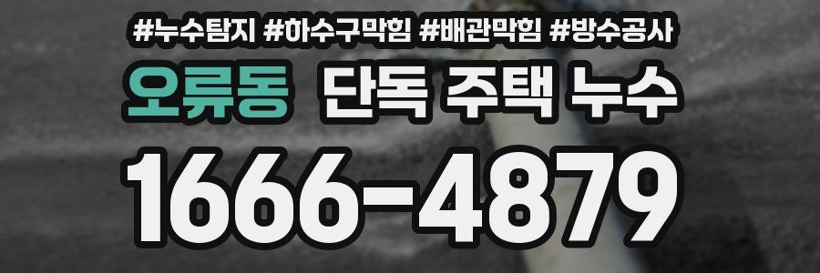 오류동 단독 주택 누수