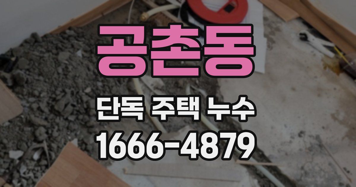 공촌동 단독 주택 누수
