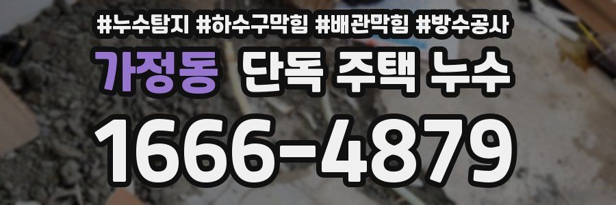 가정동 단독 주택 누수