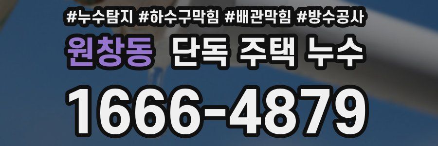 원창동 단독 주택 누수