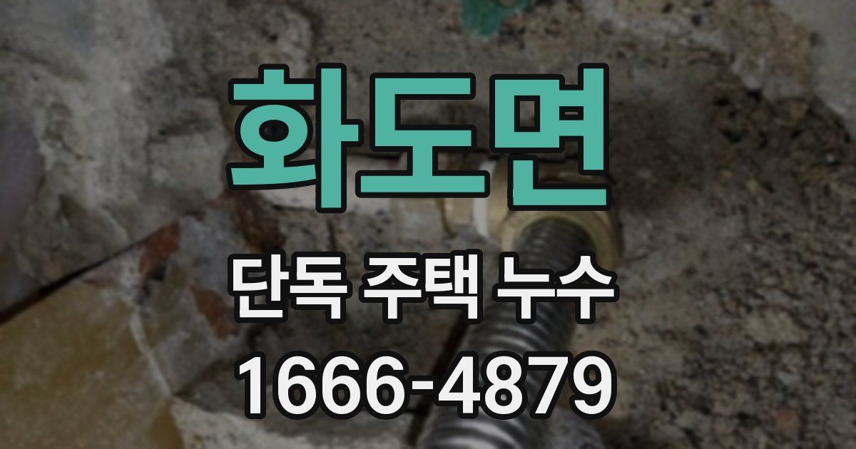 화도면 단독 주택 누수