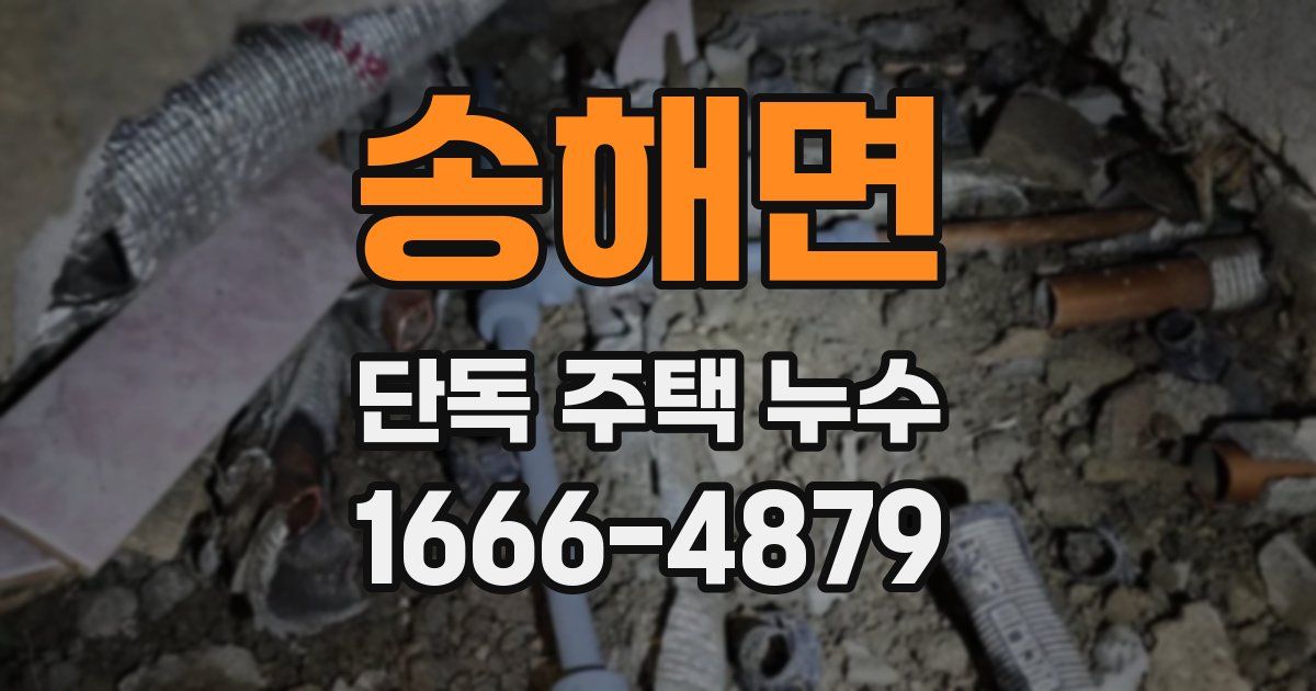 송해면 단독 주택 누수