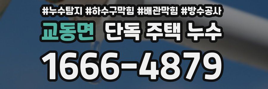교동면 단독 주택 누수