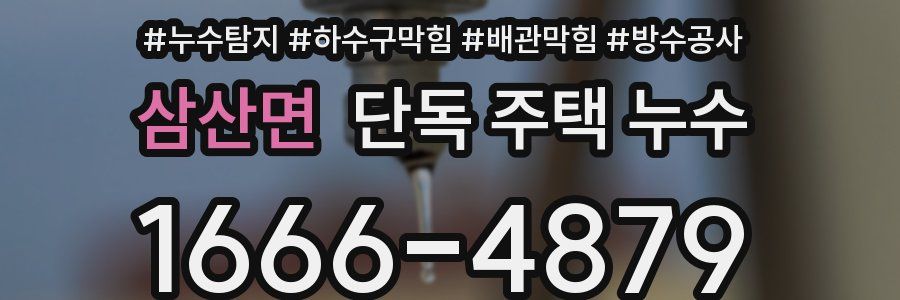 삼산면 단독 주택 누수