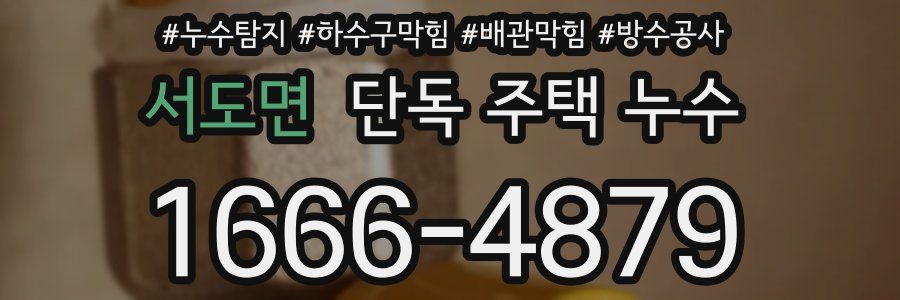 서도면 단독 주택 누수