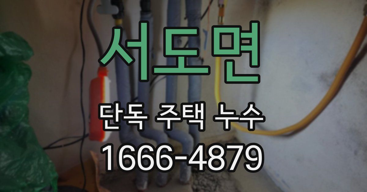 서도면 단독 주택 누수