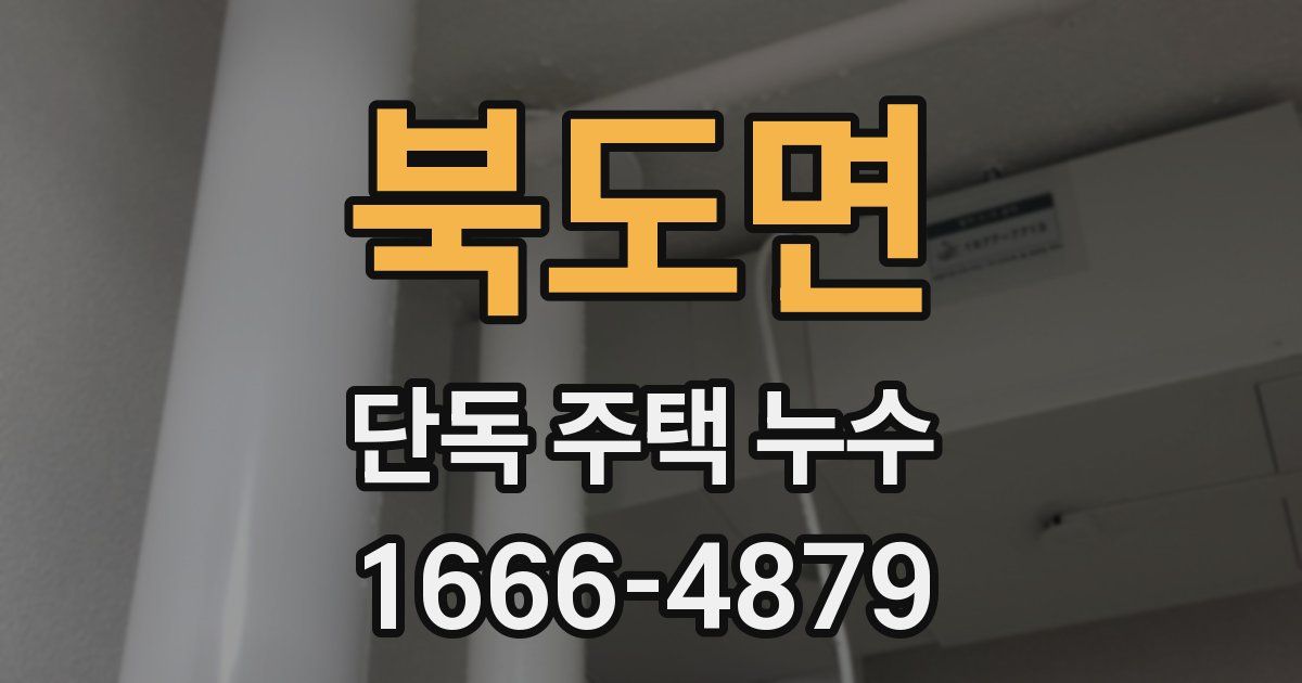 북도면 단독 주택 누수